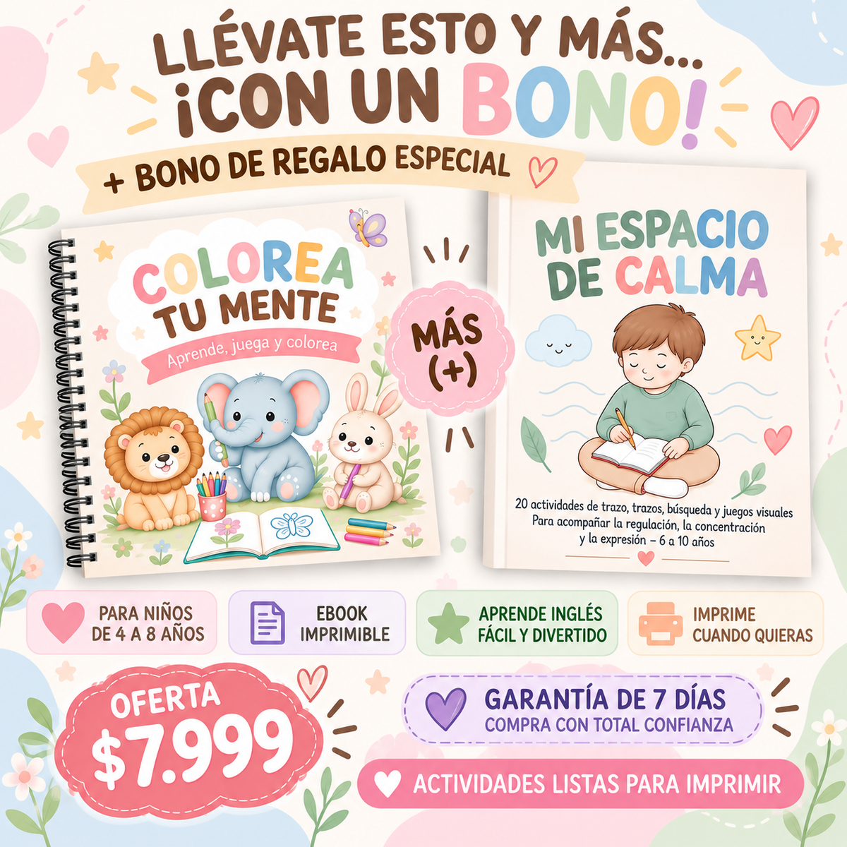 Colorea tu mente 🎨 | Actividades para jugar y aprender + BONUS de regalo